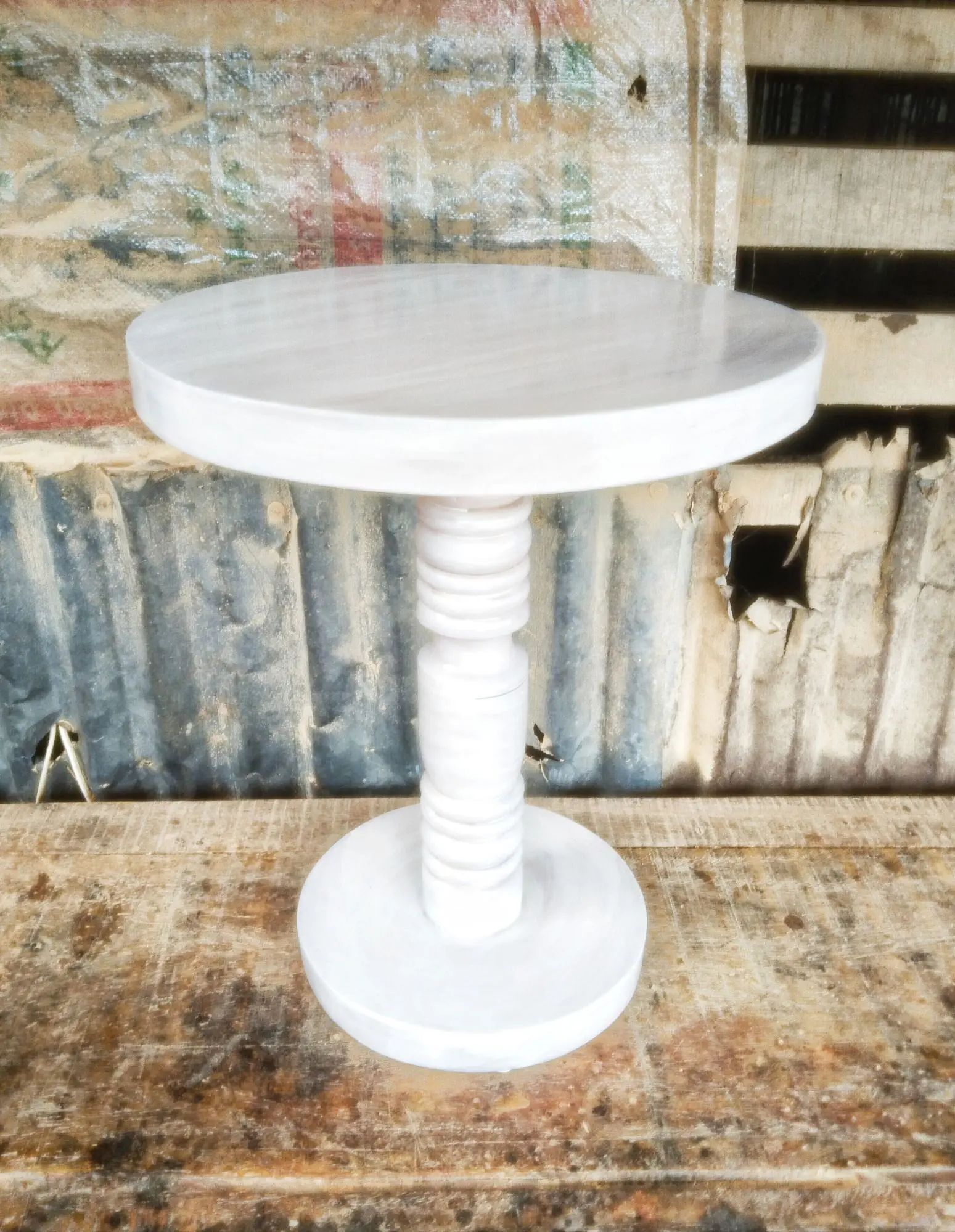 Picture of wooden bed table corner table