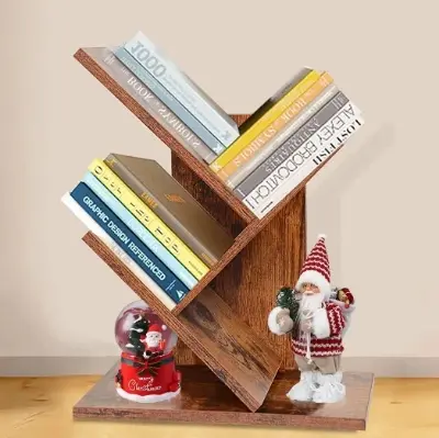 Picture of small size wooden  shelf with unique design - Multicolor