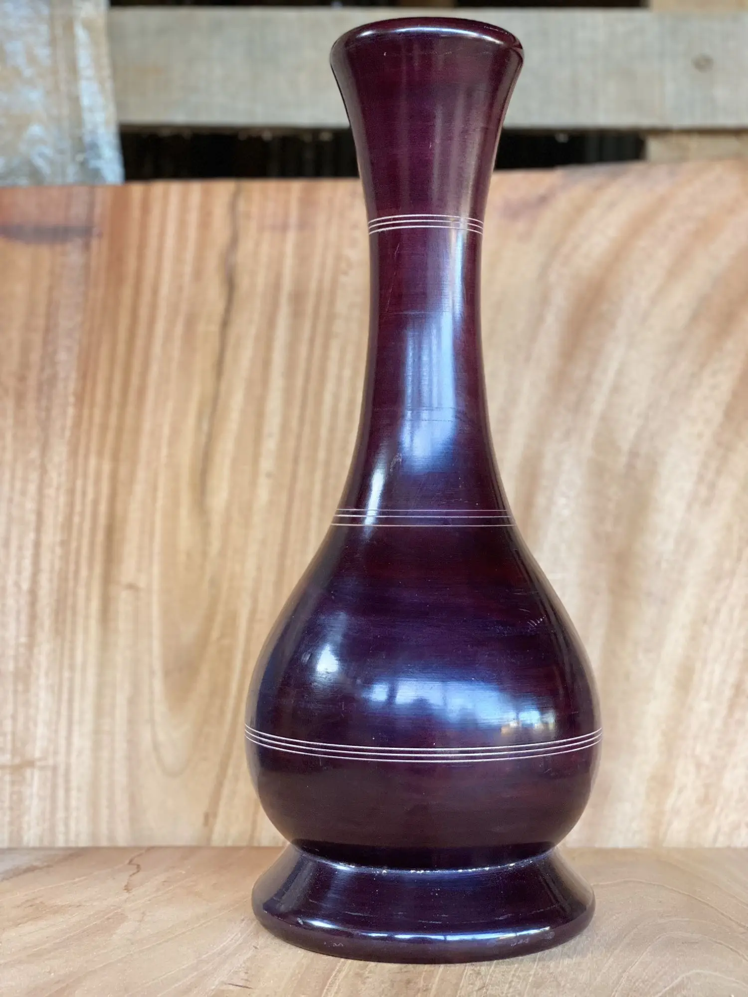 Picture of Wooden big size flower vase, flower holder for decoration ( 14 inch ) - Multicolor