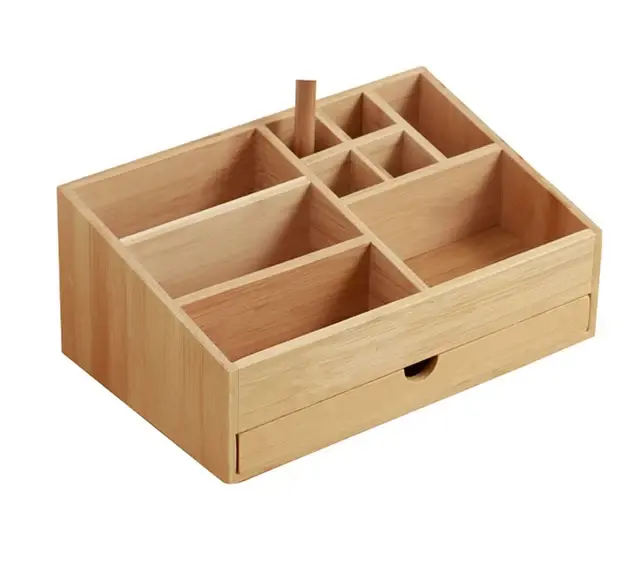 Picture of Wood  Storage Box Cosmetic and Jewelry Display Rack for Bathroom and Living Room - Multicolor