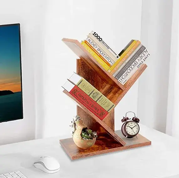 Picture of Kids Book Caddy with Shelf Rack Freestanding Children Bookcase Kids Bookshelf Storage with Shelf for Toddlers - Multicolor