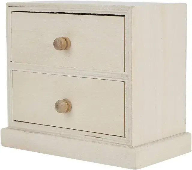 Picture of customised wooden Box Gift Jewelry storage Drawer Case Wood Tea Organizer Container  ( 2 drower ) - Multicolor