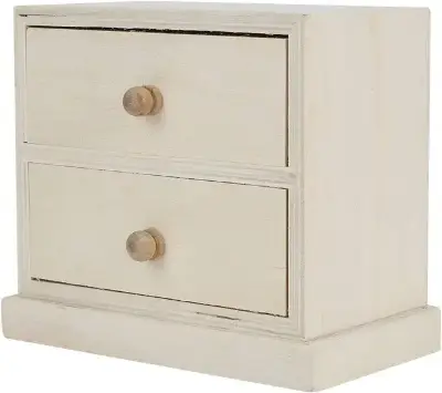 Picture of customised wooden Box Gift Jewelry storage Drawer Case Wood Tea Organizer Container  ( 2 drower ) - Multicolor