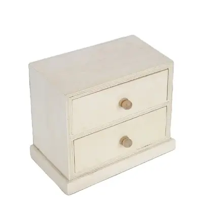 Picture of customised wooden Box Gift Jewelry storage Drawer Case Wood Tea Organizer Container  ( 2 drower ) - Multicolor