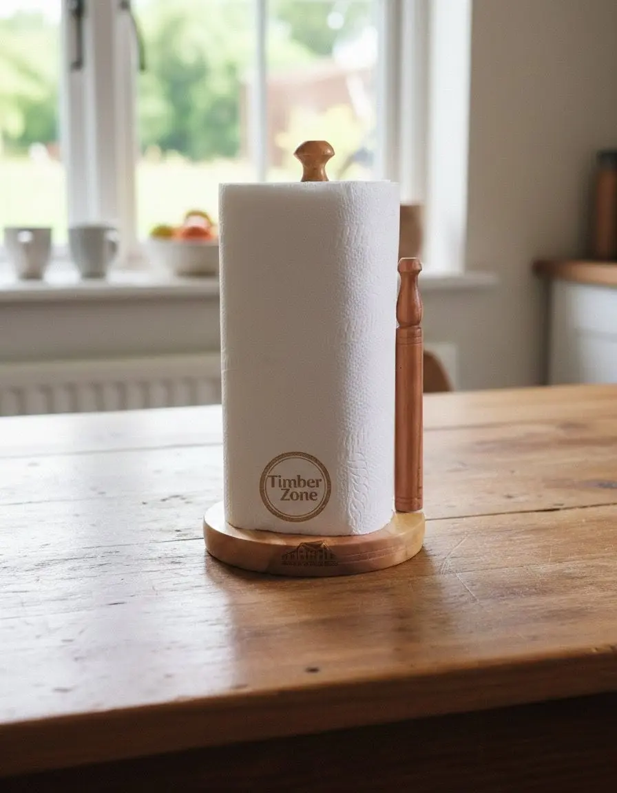 Picture of Wooden Kitchen Tissue Holder for home - Multicolor