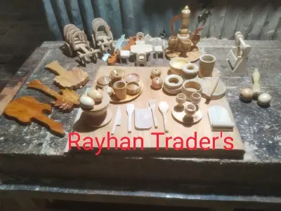 Picture of 31 pcs wooden handmade baby toy set