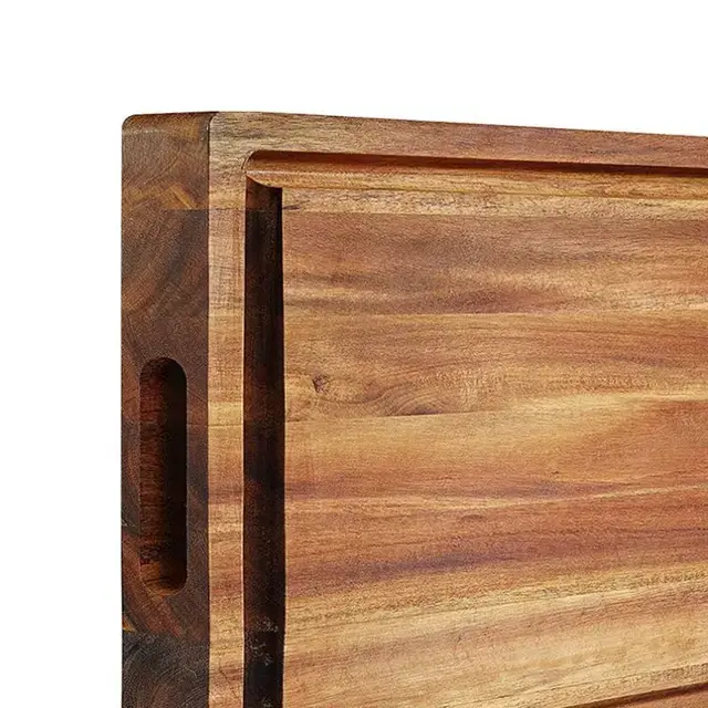 Picture of Customized by timber zone  special design  Wood Rolling Board Wholesale Solid Household Chopping Board Thickened Wooden Board for Kitchen Use - Multicolor