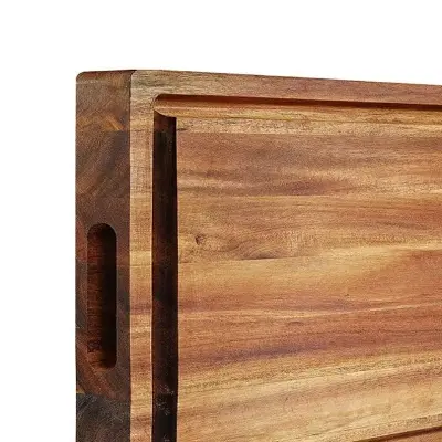 Picture of Customized by timber zone  special design  Wood Rolling Board Wholesale Solid Household Chopping Board Thickened Wooden Board for Kitchen Use - Multicolor