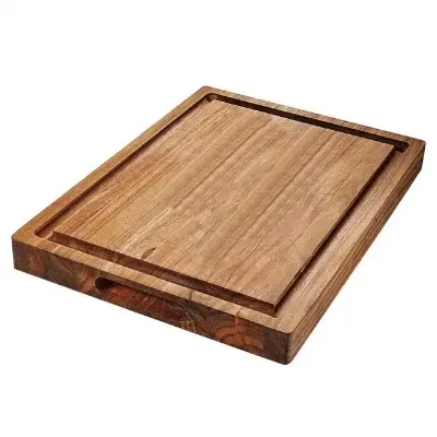 Picture of Customized by timber zone  special design  Wood Rolling Board Wholesale Solid Household Chopping Board Thickened Wooden Board for Kitchen Use - Multicolor