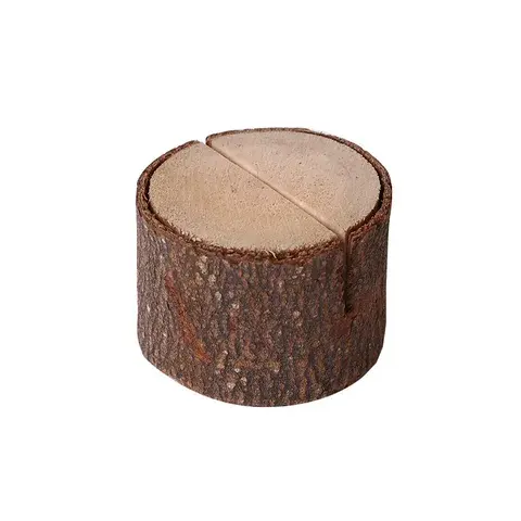 Picture of New Natural Wooden Tree Trunk Card Holder for Office and School Desk Organizer - Multicolor