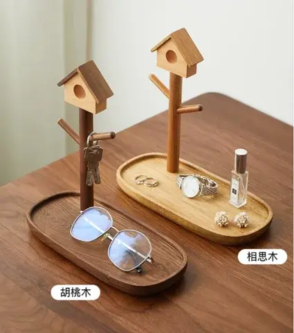 Picture of wooden key storage simple watch bracelet holder  wood finishing - Multicolor