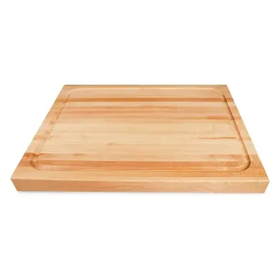 Picture of Premium Wooden Cutting Board with Integrated Sink Design, Large 12x12 Inch, Drip Tray, for Kitchen and Restaurant Use - Multicolor