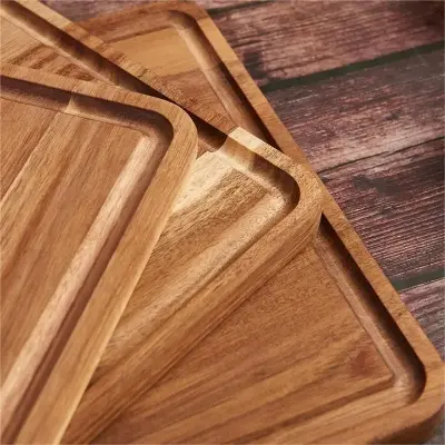 Picture of Premium Maple Wood Serving Board with Sink Design for Kitchen & Dining, Durable Cutting Board for Restaurant and Home Use (10" x 10") - Multicolor