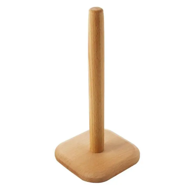 Picture of Kitchen Wooden Paper Towel Holder Vertical Shelf Simple Extended Vertical Holder ( square shape ) - Multicolor