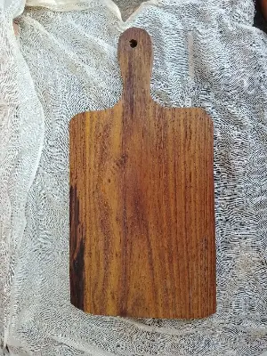 Picture of Wooden chopping /cutting board sissoo wood ( 8 inch by 16 inch) - Multicolor