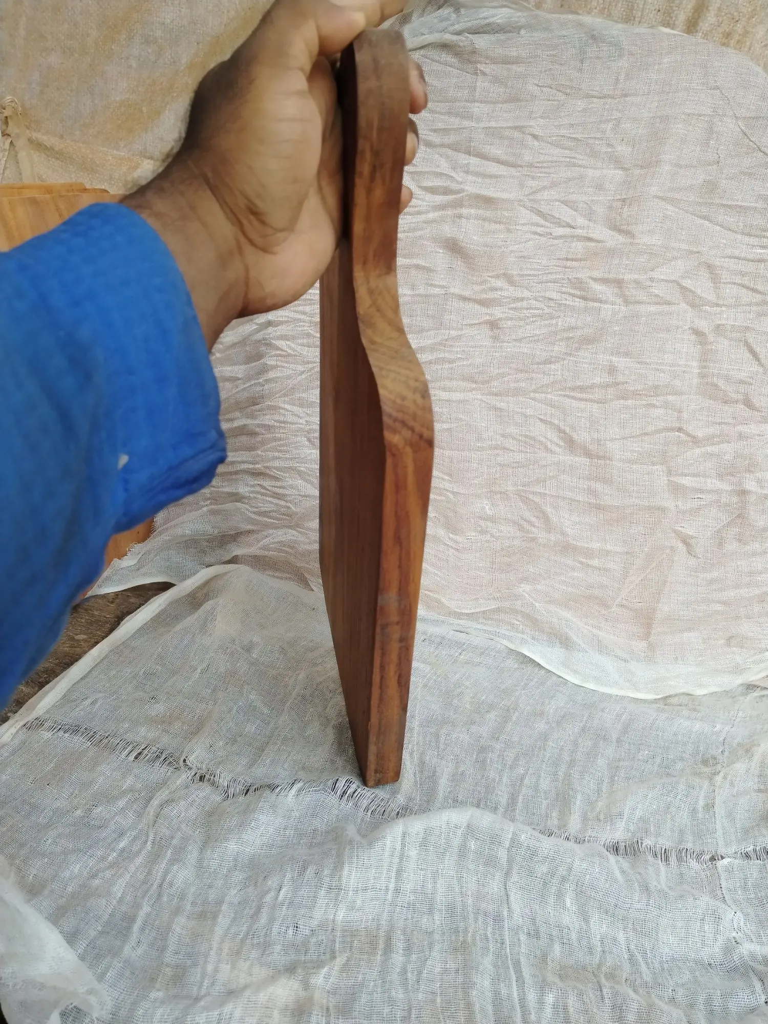 Picture of Wooden chopping /cutting board sissoo wood ( 8 inch by 16 inch) - Multicolor