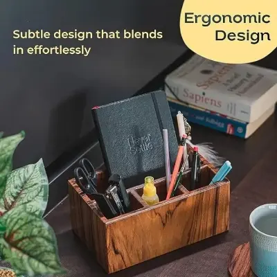 Picture of Multi-purpose Wooden Cutlery Storage Rack, Kitchen, Dining Table Spoon Rack - Multicolor