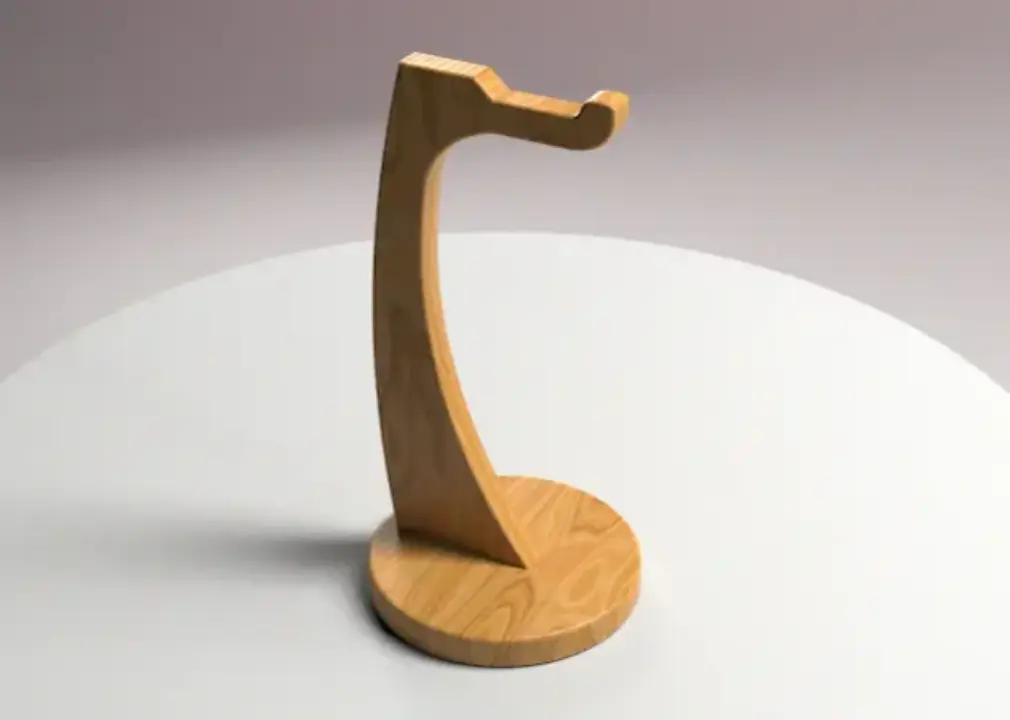 Picture of Wholesale Minimalist Luxury Modern Customised Hanger Aluminium Walnut Wooden Bamboo Headphones Holder Wood Headphone Stand 1 pcs - Multicolor