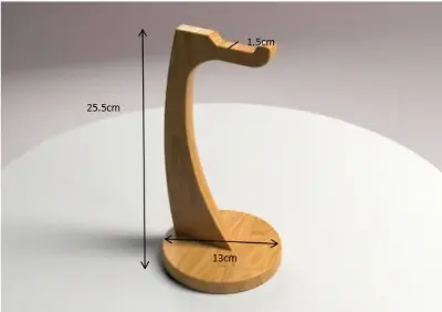 Picture of Wholesale Minimalist Luxury Modern Customised Hanger Aluminium Walnut Wooden Bamboo Headphones Holder Wood Headphone Stand 1 pcs - Multicolor