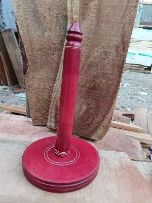 Picture of Wooden colorful  Kitchen Tissue Holder for home one stick ( red color ) - Red