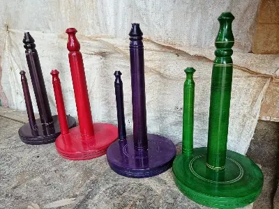 Picture of Wooden colorful  Kitchen Tissue Holder for home one stick ( red color ) - Red