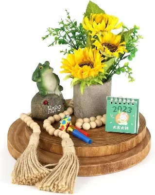 Picture of wooden slice without bark for multiusing  ( 8 inch plus ) - Multicolor