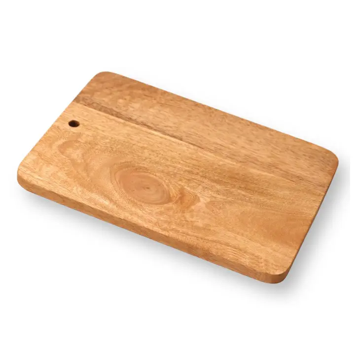 Picture of Eco-Friendly Natural Wood Chopping Board 7x12 Inches - Premium Kitchen Prep Cutting Board - Multicolor
