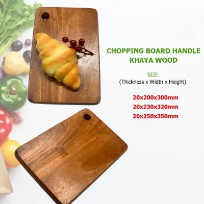 Picture of Eco-Friendly Natural Wood Chopping Board 7x12 Inches - Premium Kitchen Prep Cutting Board - Multicolor