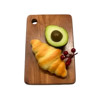 Picture of Eco-Friendly Natural Wood Chopping Board 7x12 Inches - Premium Kitchen Prep Cutting Board - Multicolor
