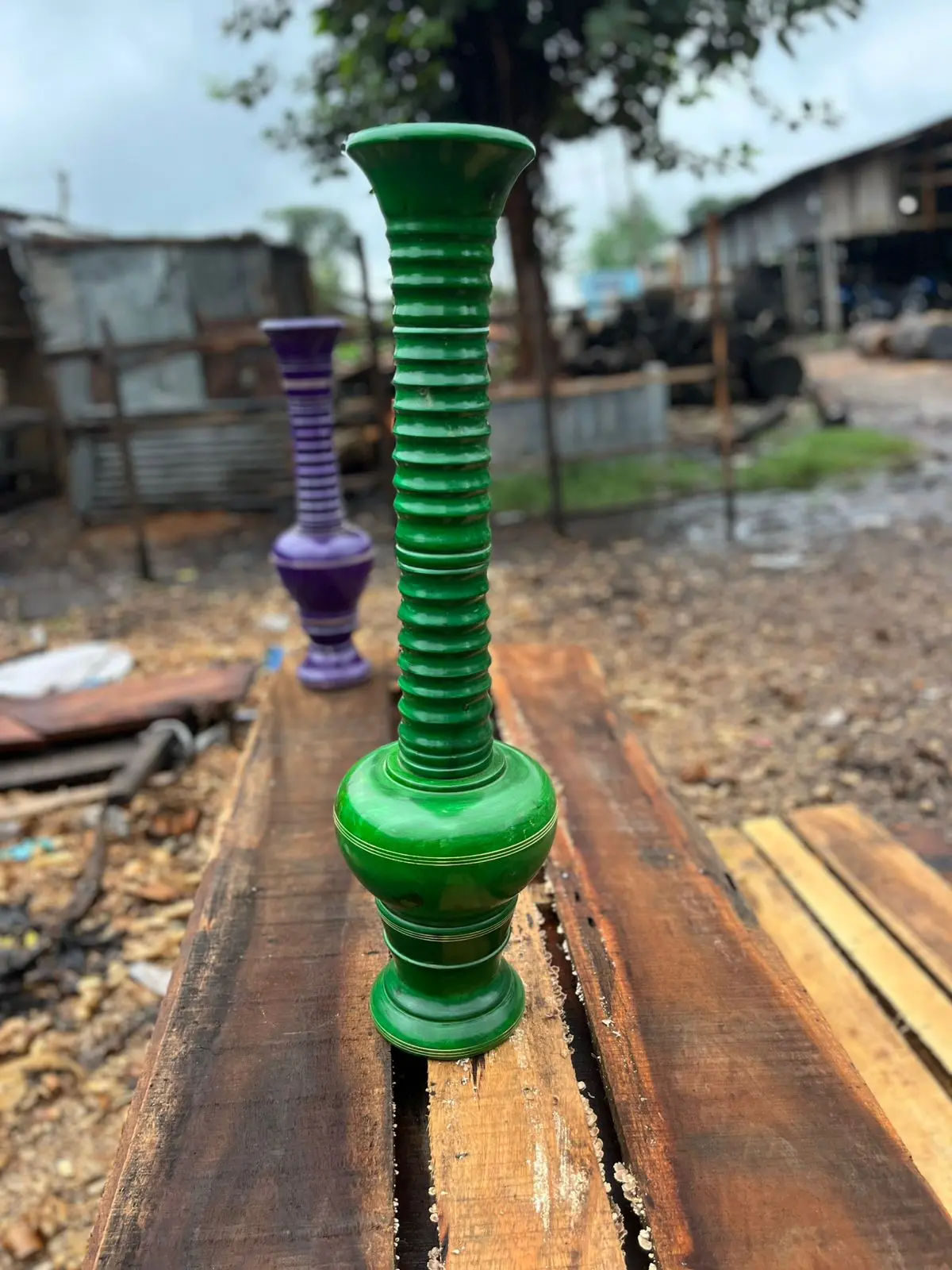 Picture of Big Size Unique Design Colorful Flower Vase For hotel office and home decoration ( 30 inch ) - Green