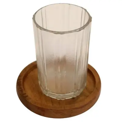 Picture of new & modern mahogany wood tea cup coaster plain wooden cup coaster for drink coffee & tea 1 pieces - Multicolor