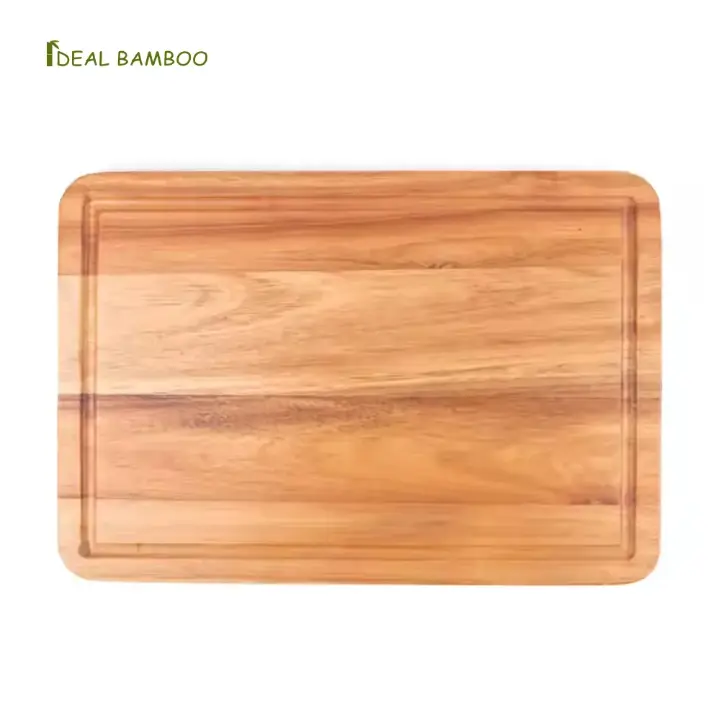 Picture of Large Maple Wood Cutting/Chopping Board with Deep Juice Grooved Thick Chopping Block Serving Board For Kitchen and Hotels Use ( 10 inch *14 inch ) - Multicolor