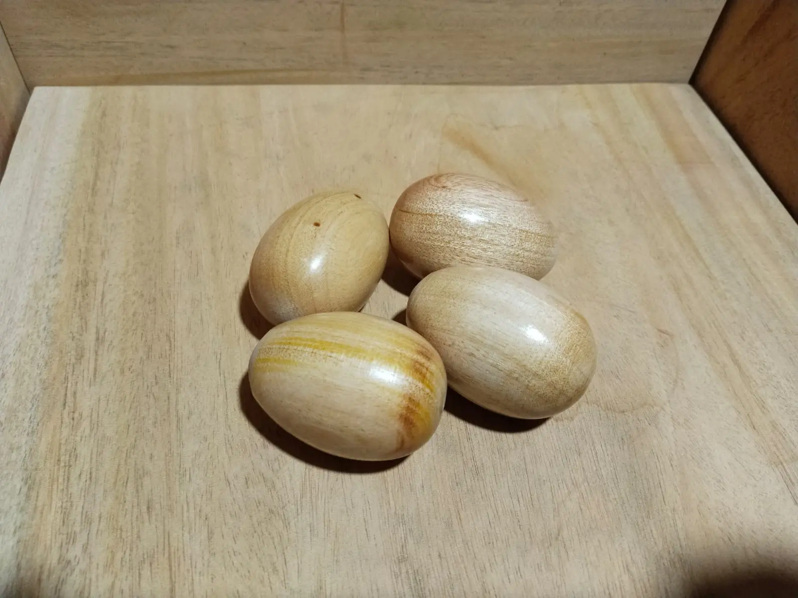 Picture of wooden toys set  , wooden small size  egg set without stand  ( 4 pcs egg )