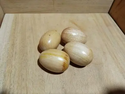 Picture of wooden toys set  , wooden small size  egg set without stand  ( 4 pcs egg )