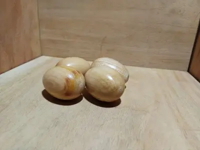 Picture of wooden toys set  , wooden small size  egg set without stand  ( 4 pcs egg )