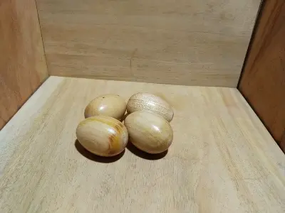 Picture of wooden toys set  , wooden small size  egg set without stand  ( 4 pcs egg )