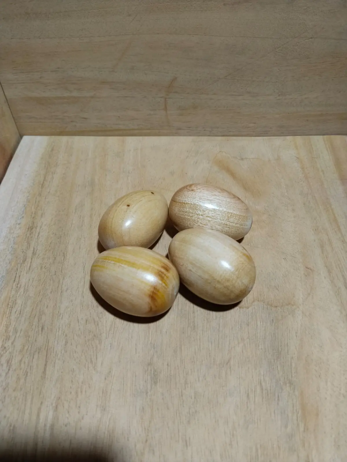 Picture of wooden toys set  , wooden small size  egg set without stand  ( 4 pcs egg )
