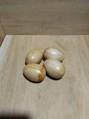 Picture of wooden toys set  , wooden small size  egg set without stand  ( 4 pcs egg )