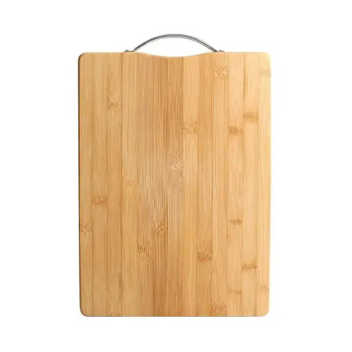 Picture of 1 PCS Customizable Bamboo Chopping Board with Wood Square Block and Handle for Home Kitchen Meat and Vegetable Cutting ( 8 INCH * 12 INCH ) - Multicolor
