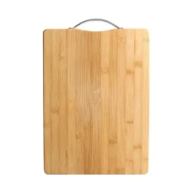 Picture of 1 PCS Customizable Bamboo Chopping Board with Wood Square Block and Handle for Home Kitchen Meat and Vegetable Cutting ( 8 INCH * 12 INCH ) - Multicolor