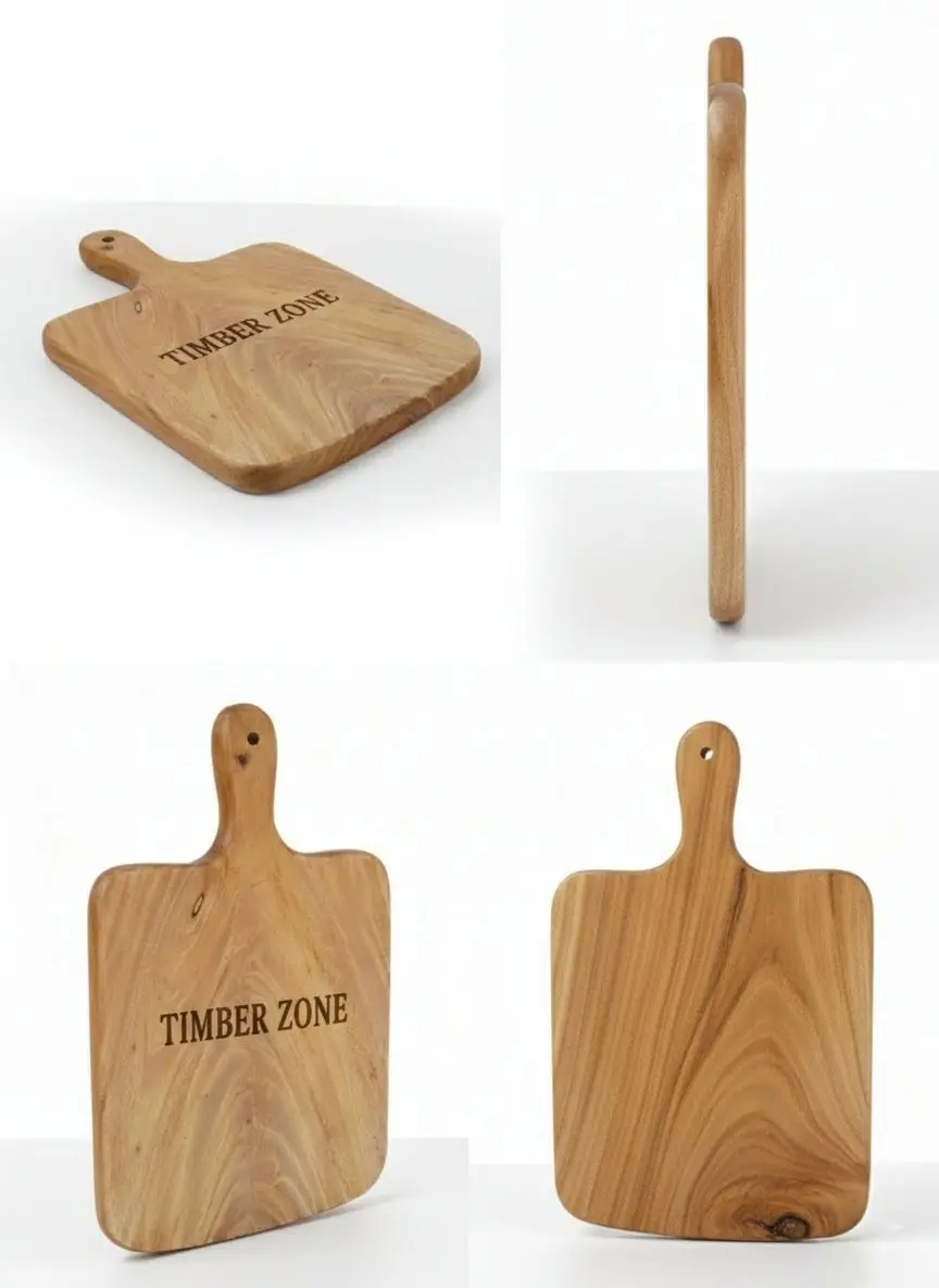 Picture of ( 10 inch * 17 inch ) mahogany wooden chopping board , wooden cutting board - Multicolor