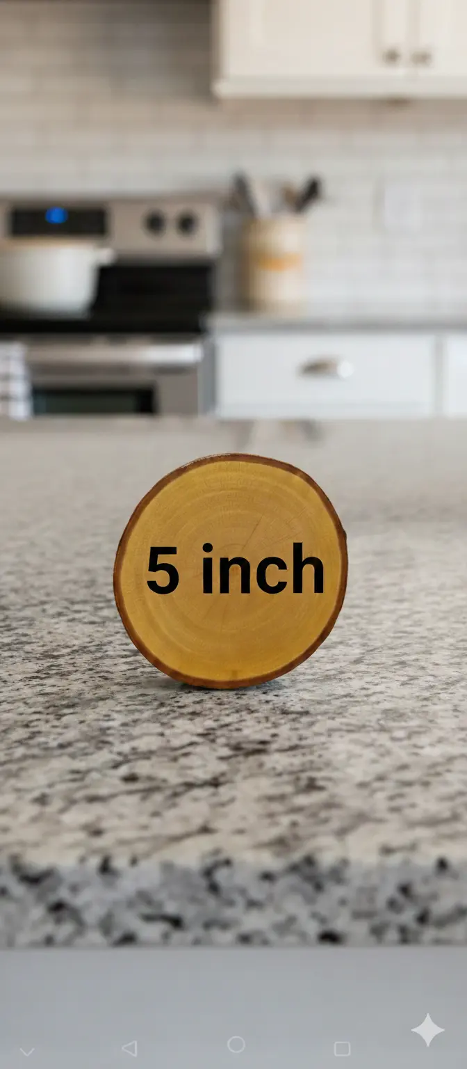 Picture of natural wooden slice with bark ( 5 inch )