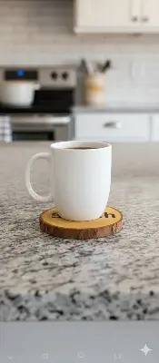 Picture of natural wooden slice with bark ( 5 inch )