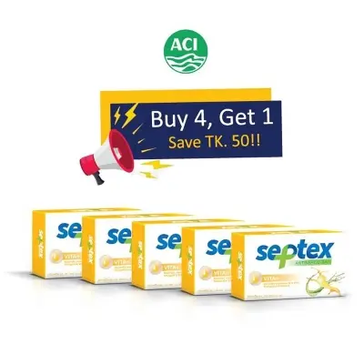 Picture of Septex Vita+ Antiseptic Bar 100 gm (Buy 4 get 1)