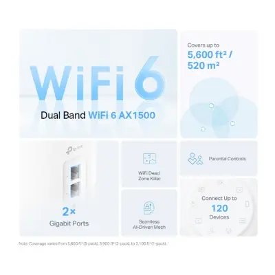 Picture of TP-Link Deco X10 1 Pack AX1500 Whole Home Mesh Wi-Fi 6 System