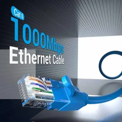 Picture of Vention IBELH Cat-6 UTP, 2 Meter, Blue Network Cable #IBELH