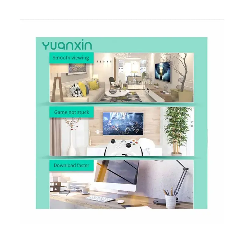 Picture of Yuanxin YWX-005 Cat-5E 5 Meter, Grey Network Cable # YWX-005