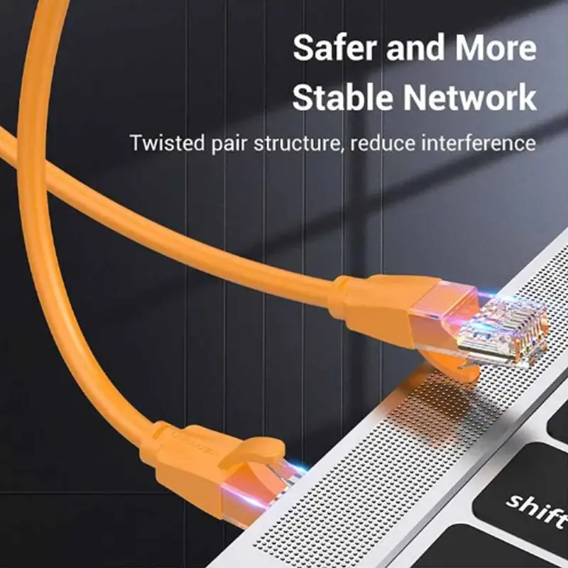 Picture of Vention IBEOH Cat-6 UTP, 2 Meter, Orange Network Cable #IBEOH Patch Cable