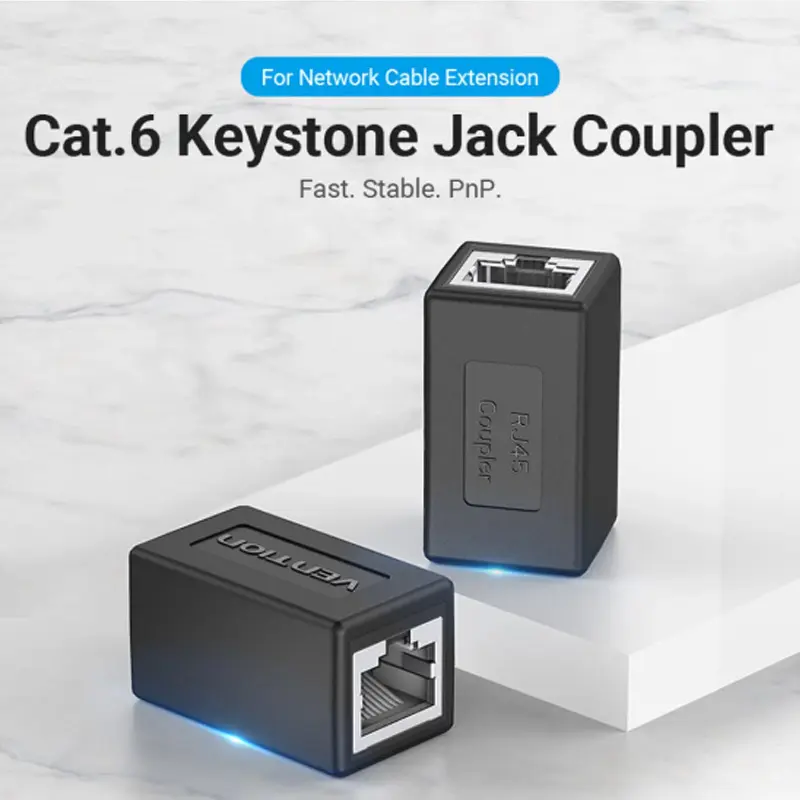 Picture of Vention IPVB0-5 CAT-6 FTP Keystone Jack Coupler #IPVB0-5