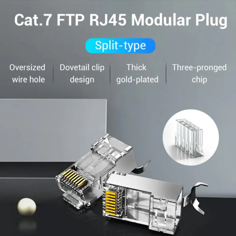 Picture of Vention IDER0-10 CAT-7 RJ45 FTP Connector #IDER0-10